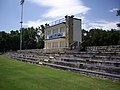 Historic 1938 Football Stadium at Peabody City Park. These limestone bleachers and walls were built by the WPA.