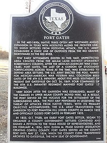 Fort Gates Texas Historical Marker