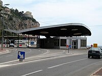 The Pont Saint-Ludovic / Ponte San Ludovico border crossing point between Menton, France and Ventimiglia, Italy