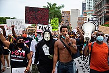 Protesters in Miami on June 6