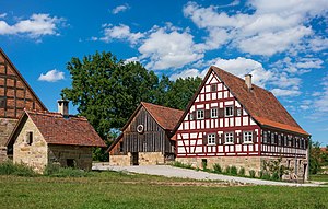 22. Platz: Roman Eisele mit Backhaus, Sägemühle und Mahlmühle aus Weipertshofen im Hohenloher Freilandmuseum in Schwäbisch Hall-Wackershofen