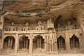 Rock carved Jain statues at Siddhachal Caves inside Gwalior Fort