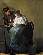 Man Offering Money to a Young Woman (1631), by Judith Leyster, Mauritshuis, The Hague