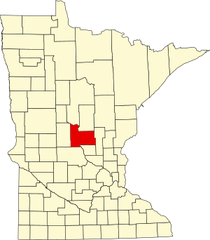Map of Minnesota highlighting Morrison County