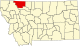 State map highlighting Glacier County