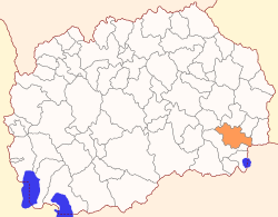 Location of Municipality of Strumica