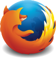 The Firefox logo introduced in June 2013, featuring more simplistic textures than previous incarnations