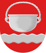 A cauldron pictured in the coat of arms of Padasjoki