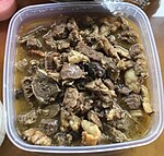 Pinapaitan is made from goat offals flavored with bile.