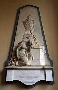 Memorial to the 6th Earl of Coventry in the church at Croome Court