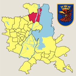 Location of Stołczyn within Szczecin