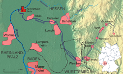 The course of the Weschnitz