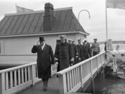 King Gustaf V arrives in Kultaranta in 1936.