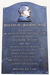 Woodrow Wilson Hall dedication plaque