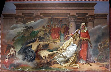 Egypt Saved by Joseph, by Alexandre-Denis Abel de Pujol, 1827, oil on canvas, ceiling of a room in the Louvre Palace, Paris[95]