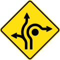 (MR-WDAD-9) Roundabout Directional Lanes (used in Western Australia)