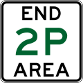 (R5-63) End of 2 Hour Parking Area