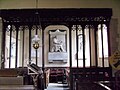 The north chapel, dominated by the Browne memorial, but built for Alfred Capel Cure. The screen dates from the 15th century, and was moved and cut to fit its present location.