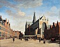 The Grote Markt and Grote Kerk, Haarlem, in 1696, by Gerrit Adriaenszoon Berckheyde