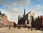 Der große Markt in Haarlem von Gerrit Adrianszoon Berckheyde (1698)