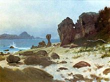 Albert Bierstadt, "Bay of Monterey", oil on paper, undated