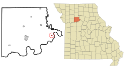 Location of De Witt, Missouri