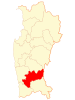 Location of Illapel commune in the Coquimbo Region