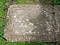 The inscription on David Hamilton's gravestone.