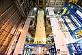 Final Assembly of the liquid hydrogen tank structural test article in the South VAB, December 2018