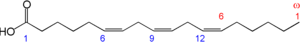 Strukturformel von γ-Linolensäure