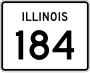 Illinois Route 184 marker