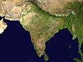 Der indische Subkontinent mit Staatsgrenzen