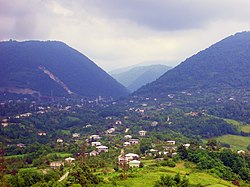 Kamani village and surrounding mountains