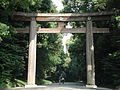 Torii at the entrance to Meiji-jingu
