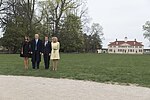 President Donald J. Trump and First Lady Melania Trump with President Macron and Mrs. Macron of France at Mount Vernon.