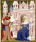 Aglauros refuses Mercury admittance to her sister Herse (15 century)