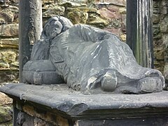 Recumbent figure on the tomb of William and Clement Little, 1683