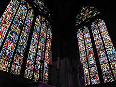 Stained-glass windows in St. George's.