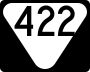 State Route 422 marker