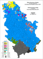 Ethnic structure of Serbia by settlements 2011.