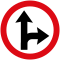 Turn right or straight ahead