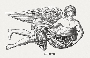 Zephyrus, 1878 engraving.
