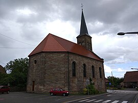 The Protestant church in Petersbach
