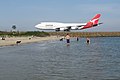 Sydney Airport runway near Botany Bay beach