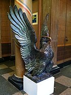 One of the four Adolf Weinman eagles of the Prison Ship Martyrs' Monument