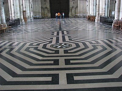 The labyrinth on the floor of the nave