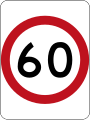 (R4-1) 60 km/h Speed Limit