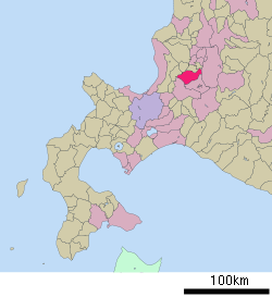 Location of Bibai in Hokkaido (Sorachi Subprefecture)