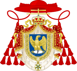 Arms of Cardinal Joseph Fesch as a member of the French imperial family, Grand Almoner of France and a prince of the Empire