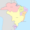The captaincies of the State of Brazil in 1709
